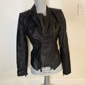 BlankNYC women Black faux Leather Jacket, M